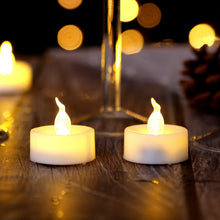 Load image into Gallery viewer, AGPtEK 12Pcs Battery Operated Tea Lights Fameless Candle Led Candles with Timer, Flickering Warm White
