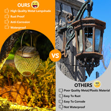 Load image into Gallery viewer, IMAGE 2 Pcs Solar Lanterns Outdoor Lights with White and Warm Yellow Light, Hanging Solar Lights Outdoor Waterproof Yard Pathway Porch Trees Decor
