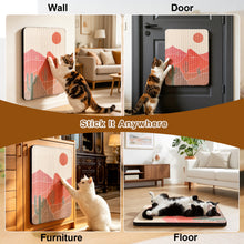 Load image into Gallery viewer, Ownpets Wall Mounted Cat Scratcher with Adhesive Strips, Cut Design, Red
