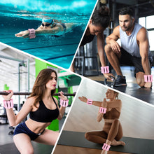 Load image into Gallery viewer, WELSPO Adjustable Wrist and Ankle Weights 2lb Set (1 lb Each) , Durable and Comfortable Wrist Ankle Weights, Silicone Wrist Weights for Exercise, Yoga, Pilates &amp; More, Ankle Weights for Woman and Men
