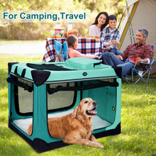 Load image into Gallery viewer, Ownpets Collapsible Dog Crate, 36 inch Portable Travel Dog Crate for Large Dogs, 4-Door Foldable Pet Kennel with Durable Mesh Windows &amp; Soft Mat
