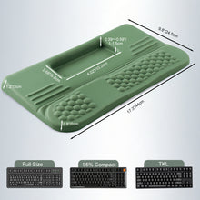Load image into Gallery viewer, LIMOUS Green Keyboard Wrist Rest with Keyboard Stand for Desk, Ergonomic Wave Wrist Pad for Computer Keyboard, 2-Angle Adjustable Keyboard Riser with Storage Box, Memory Foam Palm Rest for Office &amp; Gaming, 17.3"
