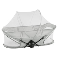 Travel Baby Bassinet Portable Baby Bed for Newborn Infants Folding Bedside Bed Crib with Mosquito Net Canopy Grey