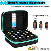 Load image into Gallery viewer, FITNATE Essential Oils Storage with Bottle Opener, Essential Oils Carrying Case for 30 Bottles, Fit for 5ml,10ml, 15 ml Essential Oils Sky Blue
