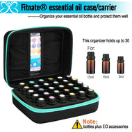 FITNATE Essential Oils Storage with Bottle Opener, Essential Oils Carrying Case for 30 Bottles, Fit for 5ml,10ml, 15 ml Essential Oils Sky Blue