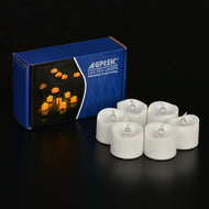 6Pcs LED Tealight Candles Battery Operated Flameless Smokeless for Wedding/Party Decorations Cool White