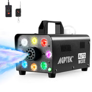 Fog Machine, AGPtEK Fog Machine with Wireless Remote Control &Colorful LED Light, 500 Watt Portable & Durable , Suitable for Halloween, Christmas, Wedding, Parities, DJ Performance& Stage Show etc.