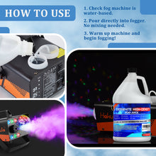 Load image into Gallery viewer, Hakuta High-Density Fog Machine Fluid, 1Gallon High Output Long-Lasting Fog Juice Produces White-Out Conditions for 400-1500 Watt Water-Based Fog Machines  for Indoor and Outdoor Venues Made in USA
