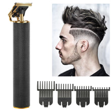Load image into Gallery viewer, Electric Cordless Outliner Grooming Rechargeable Pro Li Close Cutting T-Blade Trimmer for Men 0mm Baldheaded Hair Clippers Zero Gapped Detail Beard Shaver Barbershop (Black)
