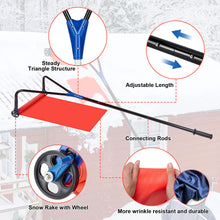 Load image into Gallery viewer, FIXM 21 Feet Snow Roof Rake with 19 cinches Milling Cutter and 3 Inches Wheels, Durable Snow Roof Rake with Snow Slide for Pitched Roof and Shingle Roof
