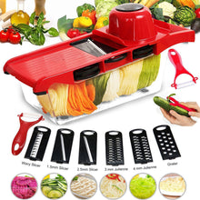 Load image into Gallery viewer, Pro Mandolin Slicer Food Cutter Fruit Vegetable Chopper Grater Peeler w/6 Blades
