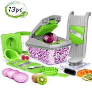 13pcs Vegetable Spiralizer Mandoline Slicer Dicer Food Chopper Shredder Cutter