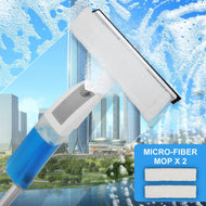 3 in 1 Window Squeegee Cleaner, Window Cleaning Tools with Spray Scrubber Handle Window Washer for Glass Outdoor