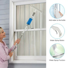 Load image into Gallery viewer, 3 in 1 Window Squeegee Cleaner, Window Cleaning Tools with Spray Scrubber Handle Window Washer for Glass Outdoor
