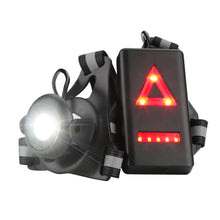 Load image into Gallery viewer, 90°Adjustable Angle and 3 Light Modes with USB Rechargeable Battery Chest Running Light
