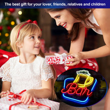 Load image into Gallery viewer, FITNATE Neon Bar Sign, Beer Neon Sign for Wall Decor, Brightness Adjustable LED Neon Light Sign USB Powered
