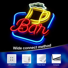Load image into Gallery viewer, FITNATE Neon Bar Sign, Beer Neon Sign for Wall Decor, Brightness Adjustable LED Neon Light Sign USB Powered

