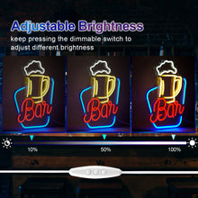 Load image into Gallery viewer, FITNATE Neon Bar Sign, Beer Neon Sign for Wall Decor, Brightness Adjustable LED Neon Light Sign USB Powered
