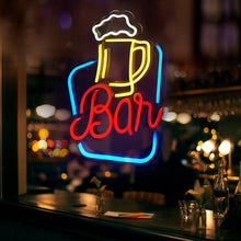 Load image into Gallery viewer, FITNATE Neon Bar Sign, Beer Neon Sign for Wall Decor, Brightness Adjustable LED Neon Light Sign USB Powered
