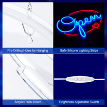 Load image into Gallery viewer, FITNATE Open Sign for Business, 16&quot;x 12&quot; Brightness Adjustable Ultra Neon Open Sign USB Powered for Window Bar Store Party Decor
