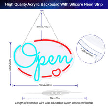 Load image into Gallery viewer, FITNATE Open Sign for Business, 16&quot;x 12&quot; Brightness Adjustable Ultra Neon Open Sign USB Powered for Window Bar Store Party Decor
