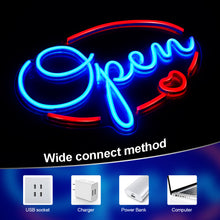 Load image into Gallery viewer, FITNATE Open Sign for Business, 16&quot;x 12&quot; Brightness Adjustable Ultra Neon Open Sign USB Powered for Window Bar Store Party Decor
