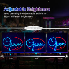 Load image into Gallery viewer, FITNATE Open Sign for Business, 16&quot;x 12&quot; Brightness Adjustable Ultra Neon Open Sign USB Powered for Window Bar Store Party Decor
