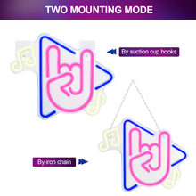 Load image into Gallery viewer, FITNATE Music Neon Sign Brightness Adjustable Music LED Light Sign USB Powered for Bedroom, Music Studio, Game Room, Club, Bar, Party Decor
