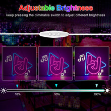 Load image into Gallery viewer, FITNATE Music Neon Sign Brightness Adjustable Music LED Light Sign USB Powered for Bedroom, Music Studio, Game Room, Club, Bar, Party Decor
