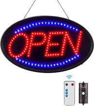 Load image into Gallery viewer, FITNATE LED Open Sign Large 23x14 inch Business Open Sign with Remote Electric Display Light for Business, Shop, Bar, Hotel
