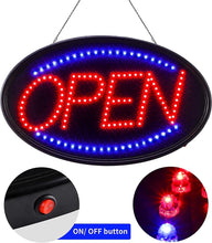 Load image into Gallery viewer, FITNATE LED Open Sign Large 23x14 inch Business Open Sign with Remote Electric Display Light for Business, Shop, Bar, Hotel
