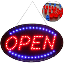 Load image into Gallery viewer, LED Open Sign, FITNATE Large 23x14 inch Business Open Sign Electric Display Sign,2 Modes Flashing &amp; Steady Lights for Business, Shop, Bar, Hotel
