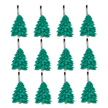 Load image into Gallery viewer, FITNATE Shower Curtain Hooks, 12 PCS Christmas tree Anti-Rust Decorative Shower Curtain Hooks for Home, Bathroom, Bedroom, Baby Room, Living Room
