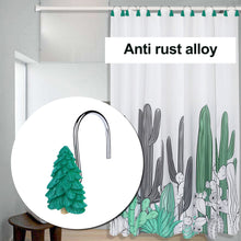 Load image into Gallery viewer, FITNATE Shower Curtain Hooks, 12 PCS Christmas tree Anti-Rust Decorative Shower Curtain Hooks for Home, Bathroom, Bedroom, Baby Room, Living Room
