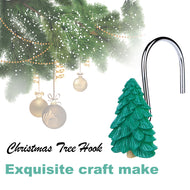 FITNATE Shower Curtain Hooks, 12 PCS Christmas tree Anti-Rust Decorative Shower Curtain Hooks for Home, Bathroom, Bedroom, Baby Room, Living Room
