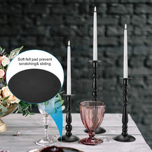 Load image into Gallery viewer, 3 Pcs Black Matte Taper Candle Holder Rust-Proof Candle Stick
