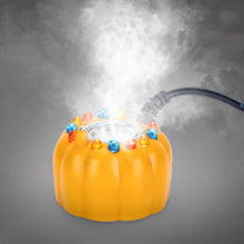 Load image into Gallery viewer, FITNATE Mist Maker with Splash Guard, Pumpkin Fogger Water Fountain Pond Fog Machine with LED Light Atomizer for Halloween and Other Festivals
