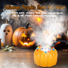 Load image into Gallery viewer, FITNATE Mist Maker with Splash Guard, Pumpkin Fogger Water Fountain Pond Fog Machine with LED Light Atomizer for Halloween and Other Festivals
