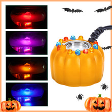 Load image into Gallery viewer, FITNATE Mist Maker with Splash Guard, Pumpkin Fogger Water Fountain Pond Fog Machine with LED Light Atomizer for Halloween and Other Festivals
