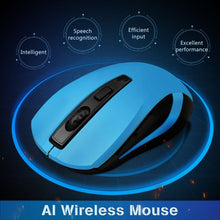 Load image into Gallery viewer, AGPTEK Wireless Mouse with Voice Typing/Recognition/Translating, Intelligent Silent Mouse for Windows/Mac,Blue,2.4G
