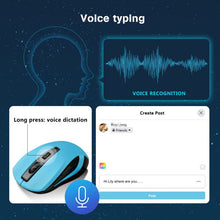 Load image into Gallery viewer, AGPTEK Wireless Mouse with Voice Typing/Recognition/Translating, Intelligent Silent Mouse for Windows/Mac,Blue,2.4G
