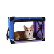Portable Dog Crate Collapsible Soft Pet Travel Kennel with Strong Steel Frame 26