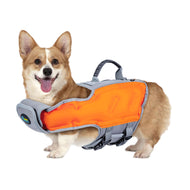 Inflatable Dog Life Jacket, Innovative Lightweight Design, High-Visibility Bright Orange with Reflective Strips, Size L