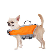 Inflatable Dog Life Jacket, Innovative Lightweight Design, High-Visibility Bright Orange with Reflective Strips, Size M