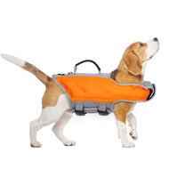 Inflatable Dog Life Jacket, Innovative Lightweight Design, High-Visibility Bright Orange with Reflective Strips, Size XL