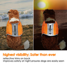 Load image into Gallery viewer, Inflatable Dog Life Jacket, Innovative Lightweight Design, High-Visibility Bright Orange with Reflective Strips, Size L
