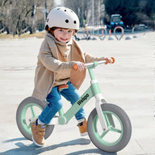 Load image into Gallery viewer, Welspo 12-Inch Kids Balance Bike, No Pedal Toddler Bike for 2-5 Years Old Boys and Girls, Lightweight Nylon Frame with Adjustable Handlebar and Seat, Shock Absorption, Anti-Slip PU Airless Tires
