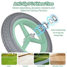 Load image into Gallery viewer, Welspo 12-Inch Kids Balance Bike, No Pedal Toddler Bike for 2-5 Years Old Boys and Girls, Lightweight Nylon Frame with Adjustable Handlebar and Seat, Shock Absorption, Anti-Slip PU Airless Tires
