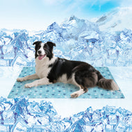 Ownpets Pet Cooling Mat for Dogs & Cats, Water-Filled Leak-proof Ice Pad, Durable Oxford Fabric, Indoor-Outdoor Use, Lake Blue, Size XL