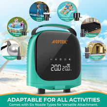 Load image into Gallery viewer, AGPTEK Paddle Board Pump Electric Sup Pump Rechargeable Battery-Powered 20PSI Portable SUP Air Pump, Auto-Off 12V DC Car Connector Electric Pump for Inflator &amp; Deflator Stand up Paddle Boards, Boats
